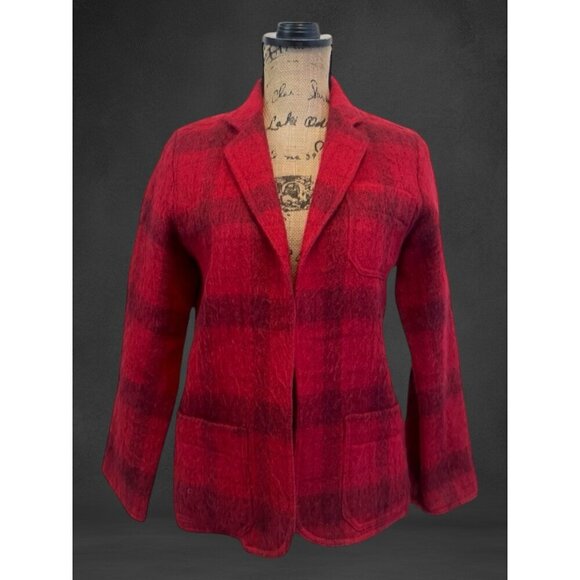 90's Liz Claiborne Cozy Chic Mohair & Wool Open Front Cardigan Sweater Size 6 - Picture 1 of 10